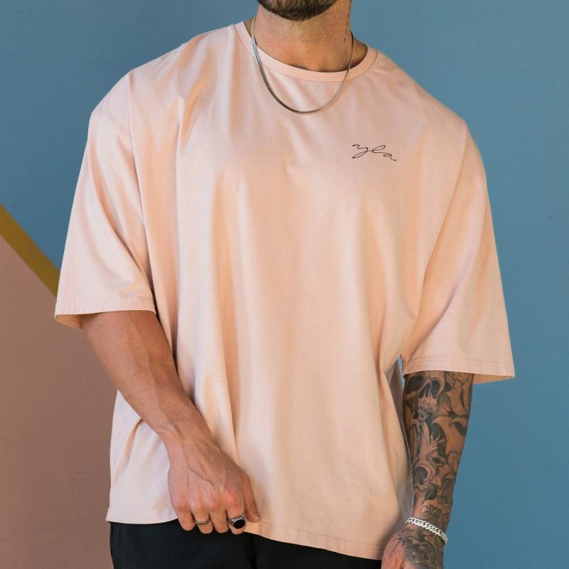 Fitness Short-sleeve Stretchy Cotton Fashionable Loose-fitting T-shirt